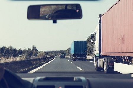 lorries on Italian motorway