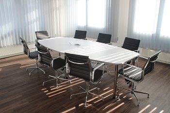 boardroom with table and chairs