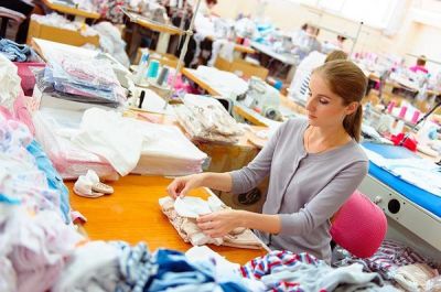 woman in textile factory