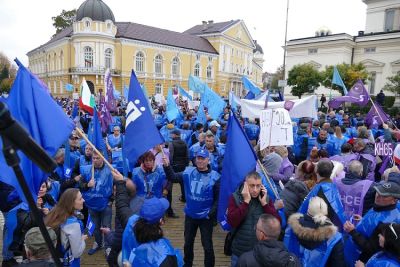 Trade union march in Bulgaria