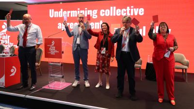 ETUC leadership holds up red card to Commission plans to undermine collective agreements