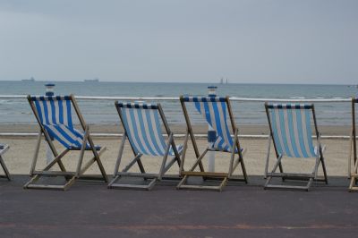Empty deck chairs