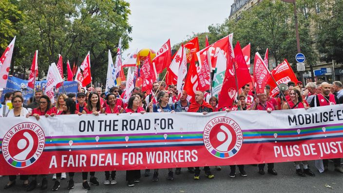 Manifestation syndicale européenne contre l'austérité