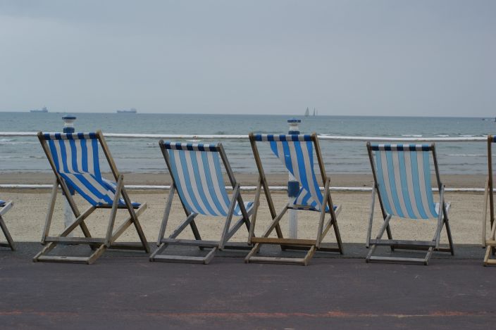 Empty deck chairs