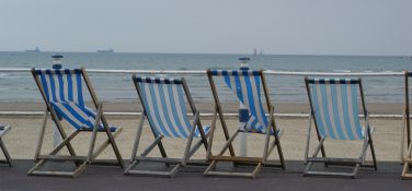 Empty deck chairs