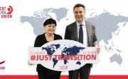 ETUC General Secretary Luca Visentini supporting a just transition 