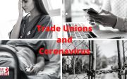 Trade union and coronavirus logo 
